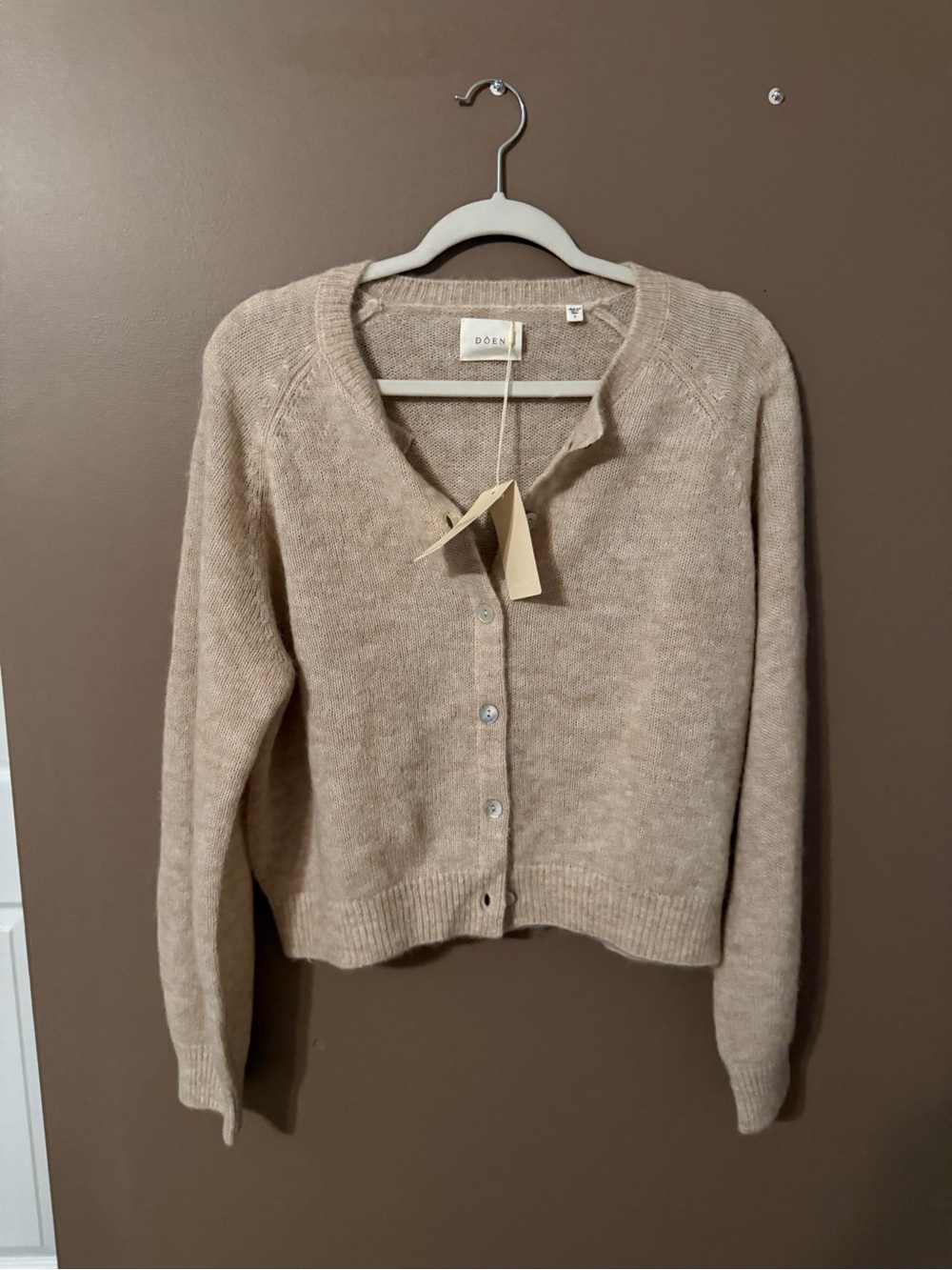 Doen Petra cardigan hazelnut cream size large